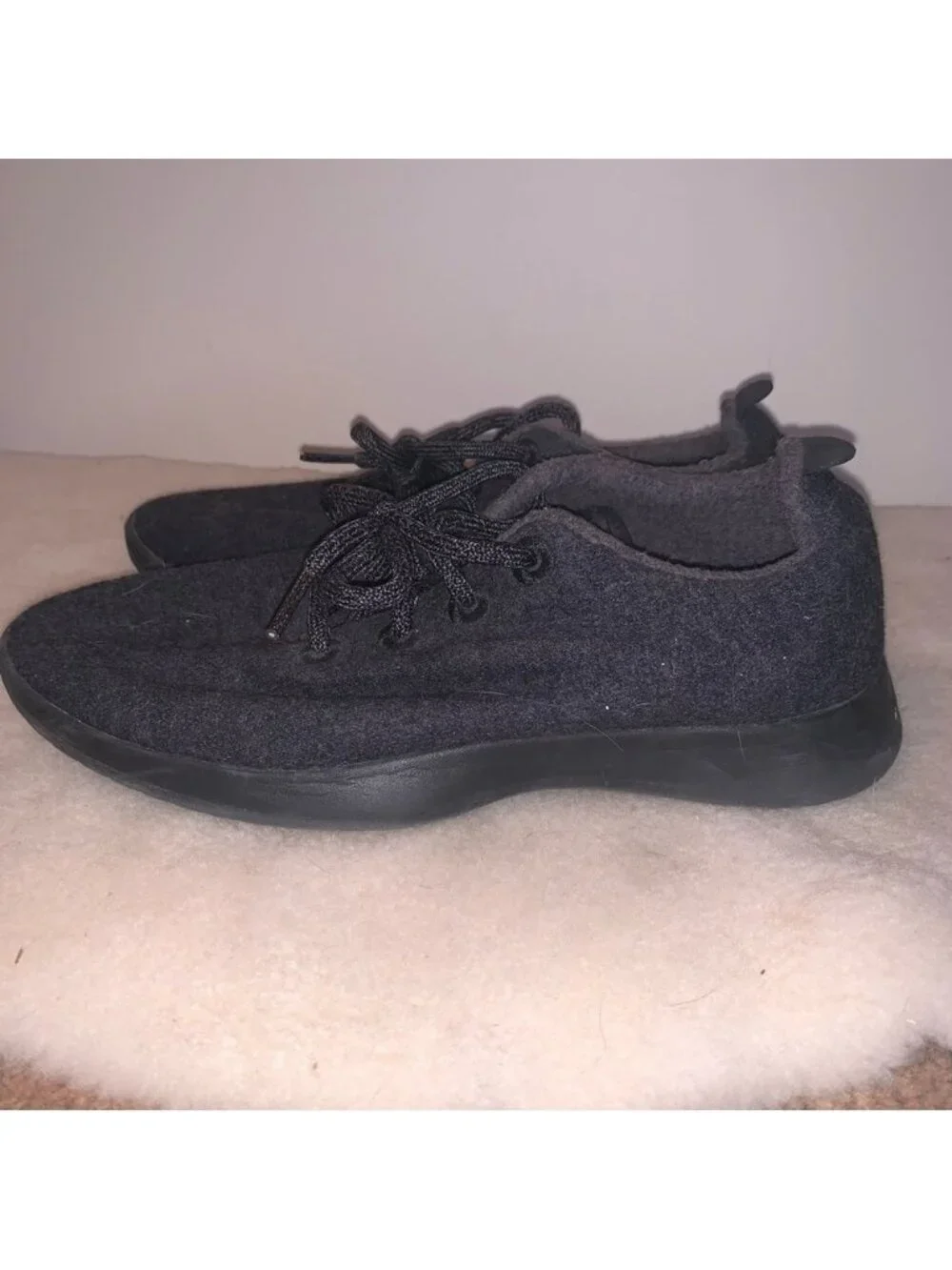 Allbirds Black Merino Wool Sneakers Minimalist Comfort 9